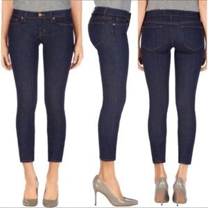 J Brand 27 Women's Pure Skinny Ankle Crop Dark Wash Mid Rise Denim Jeans